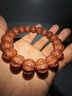 藏鴻閣（CANGHONGGE WENWAN）猴頭雕刻手串蟾宗金蟾蛤蟆頭矮樁京八棱小核桃男女士文玩單圈手串 猴頭京八棱【素串款】約14mm 曬單實(shí)拍圖
