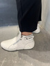 公羊馬丁靴男真皮秋冬季男士休閑鞋頭層牛皮高幫板鞋 米白 44  曬單實(shí)拍圖