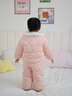G.DUCKKIDS小黃鴨兒童睡衣秋冬女童三層夾棉加絨加厚小童寶寶家居服保暖套裝 粉色小花 100 尺碼2~3歲【 90-100cm】 曬單實(shí)拍圖