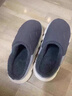 安尚芬秋冬棉拖鞋男室內外簡(jiǎn)約拼色保暖防風(fēng)防滑情侶羽絨布半包跟拖鞋女 深灰 42-43 適合41-42 曬單實(shí)拍圖