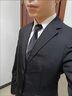 法蒙澤西服套裝男士三件套商務(wù)職業(yè)正裝小西裝男結婚新郎上班修身外套男 黑色(西服+西褲+襯衫+大禮包) 2XL【125-140斤】 曬單實(shí)拍圖