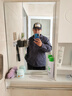 馬登工裝雙面桃皮絨棉服外套男菱格鎖絨棉衣夾克加厚保暖上衣秋冬裝 藏藍色 L 曬單實(shí)拍圖