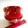 千年慈（QIAN NIAN CI）景德鎮陶瓷碗婚慶對碗結婚喜碗套裝紅釉點(diǎn)心碗龍鳳呈祥碗婚禮用碗 中式碗 曬單實(shí)拍圖