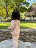 幼歌（YOUGE）嬰幼兒冬季新款棉毛衣系列冬日甜美小小美人魚(yú)貼布上衣 粉條紋打底褲（66-80兩用襠） 100 cm 曬單實(shí)拍圖