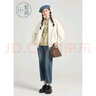 紫涵（ZIHAN）紫涵白色翻領(lǐng)短袖襯衫女夏季新款森系簡(jiǎn)約短款減齡小個(gè)子襯衣 白色 M 曬單實(shí)拍圖