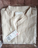 優(yōu)衣庫男裝女裝棉麻條紋立領(lǐng)襯衫/短袖襯衣開(kāi)衫休閑474529 01 乳白色 M /170/92A 曬單實(shí)拍圖