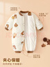 纖絲鳥(niǎo)（TINSINO）嬰兒衣服冬季寶寶哈衣夾棉保暖新生兒衣服滿(mǎn)月周歲哈衣爬服 曬單實(shí)拍圖