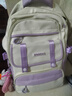 XCAT書(shū)包小學(xué)生女孩4-6年級簡(jiǎn)約百搭背包校園學(xué)院風(fēng)初中大容量雙肩包 紫色+掛飾 曬單實(shí)拍圖