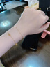 中國黃金（CHINA GOLD）黃金手鏈女款小蠻腰足金情侶手鏈情人節禮物送老婆送媽媽 手鏈+玫瑰禮盒+賀卡+刻字 曬單實(shí)拍圖