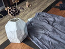 子牧棉麻夏裝 女文藝復古盤(pán)扣闊腿褲休閑褲百搭寬松裙褲6330 灰色 M (建議95-115斤) 曬單實(shí)拍圖