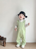 七樂(lè )豆嬰兒純棉春秋款連體褲小月齡男女寶寶背帶褲兒童褲子外出長(cháng)褲春裝 奶綠 90 cm 曬單實(shí)拍圖