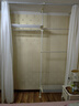 意格諾頂天立地衣柜簡(jiǎn)易全鋼貨架衣柜子家用出租屋房收納組裝金屬掛衣櫥 白桿白簾 3豎3橫2托盤(pán) 寬1.6~2m 適用高1.1-3.2米 曬單實(shí)拍圖