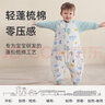 蘇呈嬰兒睡袋寶寶秋冬款加厚純棉嬰幼兒童防踢被子神器春秋季恒溫分腿 厚棉恒溫款【0-15℃】青色汽車(chē) S碼（穿到身高79cm以下）1歲 曬單實(shí)拍圖