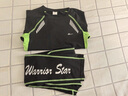 回力兒童籃球服運動(dòng)套裝春秋跑步速干緊身衣打底長(cháng)袖男童訓練服 綠色線(xiàn)條兩件套 【常規款】 150 【推薦140-150CM、70-80斤】 曬單實(shí)拍圖