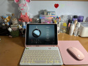 CANHOOGD ipad键盘保护套2021pro苹果9/8代10.2平板壳air5/4蓝牙鼠标套装 iPad10.2英寸【七彩背光款】婴儿粉六件套 实拍图