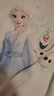 迪士尼Disney冰雪奇緣兒童睡衣女孩夏季薄款愛莎公主女童莫代爾中袖家居服套裝 藍(lán)色 160  曬單實(shí)拍圖