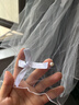 歐畫(huà)頭紗求婚蝴蝶結頭紗領(lǐng)證道具次日達登記結婚頭飾新娘婚紗頭紗發(fā)夾 白色蝴蝶結愛(ài)心頭紗【發(fā)夾款】 曬單實(shí)拍圖