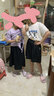 DOGHC女大童夏裝套裝裙韓版9-12中大童14小學(xué)初中生15少女半身裙兩件套 F半身裙套裝-T39紫色+黑色裙 150 (M) 碼建議70-85斤 曬單實(shí)拍圖
