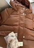 戴維貝拉（DAVE＆BELLA）女童輕薄羽絨服抗菌絨兒童上衣中大童外套冬裝新款保暖女孩衣服 棕色【現貨】 140 cm（建議身高130-140cm） 曬單實(shí)拍圖