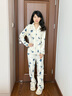 芬騰可安（FENTENGCARE）女士睡衣100%純棉秋季長(cháng)袖長(cháng)褲開(kāi)衫家居服套裝可外穿新品軟棉棉YR 曬單實(shí)拍圖