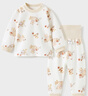 童泰（TONGTAI）寶寶秋衣套裝春秋季純棉嬰兒衣服兒童高腰護(hù)肚家居服棕色80cm 曬單實(shí)拍圖