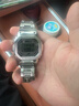 卡西歐（CASIO）G-SHOCK系列小紅圈小方塊系列太陽(yáng)能電波防水防震手表送禮推薦 銀磚GMW-B5000D-1電波太陽(yáng)能藍牙 曬單實(shí)拍圖
