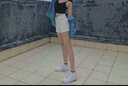 歐貝汐白色牛仔短褲女春夏學(xué)生女式牛仔褲高腰破洞短褲女士熱褲外穿 白色 L 曬單實(shí)拍圖