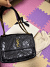 YSL圣羅蘭【新品】女士NIKI中號復古皮革手袋 黑色 U 曬單實(shí)拍圖