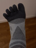 injinji馬拉松五指襪女中筒加厚戶(hù)外運動(dòng)越野跑徒步登山腳趾襪子 板巖 XS/SM（35-40） 曬單實(shí)拍圖