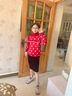 迪士尼寶寶女童毛衣秋裝高領(lǐng)套頭加絨加厚兒童新款打底針織衫洋氣寶寶線衣潮 紅色 【加絨】F20高領(lǐng)圓點(diǎn) 130 建議120-130cm7-8歲cm 曬單實(shí)拍圖