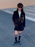 G.DUCKKIDS小黃鴨女童秋季套裝2025新款學(xué)院風(fēng)中大兒童西裝JK百褶裙學(xué)生襯衫 灰色外套+裙子+白襯衫+領(lǐng)帶+掛件 150 建議11~12歲【140-150cm】cm 曬單實拍圖