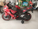 奇動(dòng)兒童電動(dòng)摩托車超大號(hào)可坐人2-8歲男女寶寶玩具童車孩子可駕駛 頂配烤漆紅+七彩車頭燈光+發(fā)光輪 曬單實(shí)拍圖