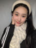 夢(mèng)多福圍巾帽子女秋冬季2025新款圍脖女士長(cháng)款保暖棉帽送女生生日禮物 米白色 2025新款【圍巾/帽子】 曬單實(shí)拍圖