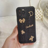 鹿途者 DEERWALK立體金屬蝴蝶結小熊適用蘋(píng)果15手機殼iphone14promax/13趣味卡通12可愛(ài)新款11網(wǎng)紅女款12pro手機套 黑色小香風(fēng)編織紋 iPhone 15 Pro Max 曬單實(shí)拍圖