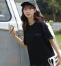紅蜻蜓 t恤女2025春夏季新款韓版圓領(lǐng)女裝純棉短袖T恤上衣顯瘦打底潮 557#TM+hqt 黑色短袖 XL 曬單實(shí)拍圖