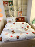 蘇萱卡通圣誕小熊牛奶絨床上四件套2025新款冬季珊瑚絨被套床單三件套 圣誕小熊 1.8m床單款四件套-被套200x230cm 曬單實(shí)拍圖