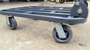 冠贏(yíng)加長(cháng)手推車(chē)消音折疊鋼板平板車(chē)推貨拉貨工地拖車(chē)板車(chē)搬運車(chē)小推車(chē) 82*52配5寸消音橡膠輪 家用款 曬單實(shí)拍圖