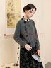三彩【蝶舞芳菲】2025冬季新款新中式毛衣蝴蝶盤(pán)扣針織開(kāi)衫寬松女 深邃灰 L 165/88A 曬單實(shí)拍圖