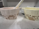 高義夫陶瓷寶寶雙耳碗米飯碗奶油水果早餐沙拉碗空氣炸鍋微波爐烤 混色熊南瓜碗2碗2勺 曬單實拍圖