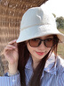 CHALL KITTY遮陽帽女夏季防紫外線防曬帽鴨舌漁夫帽女士太陽帽子沙灘涼帽女 米色-高端品牌禮盒裝高檔高級感 曬單實拍圖