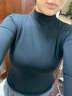 貓人小立領(lǐng)打底衫女內搭可外穿秋冬基礎款簡(jiǎn)約百搭修身長(cháng)袖上衣女 漫暮黑 【零碳暖膚 羊毛發(fā)熱 打底衫長(cháng)袖款】 2XL 【推薦140-160斤】 曬單實(shí)拍圖