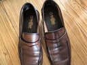 金利來(lái)（Goldlion）男鞋時(shí)尚輕質(zhì)耐磨商務(wù)休閑鞋套腳正裝皮鞋58001003540A棕色41 曬單實(shí)拍圖