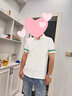 積繆（JITRMIUEY）2024夏季新款翻領(lǐng)保羅商務(wù)POLO衫男修身條紋短袖上衣透氣痞帥潮流 白色 M 曬單實拍圖