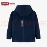 李維斯（Levi's）童裝兒童【小軟殼加絨】三防風(fēng)衣秋冬外套男女童防風(fēng)夾克 深靛藍 曬單實(shí)拍圖