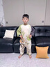 春秋連體兒童睡衣男孩純棉薄款長(cháng)袖奶龍防踢睡袋青少年空調家居服 100%棉連體NL-M203奶龍 100  【8碼】建議身高93-103cm 曬單實(shí)拍圖