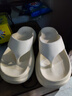 葉余厚底拖鞋女夏2025新款海邊沙灘增高人字拖可外穿高跟涼鞋增高鞋女 米白 38-39 曬單實(shí)拍圖
