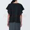 無(wú)印良品（MUJI）女式 涼感 防紫外線(xiàn) 罩衫T恤防曬衣服女款夏季 BB2PBA4S 黑色 M （160/84A） 曬單實(shí)拍圖
