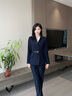 威世品秋季西裝套裝職業(yè)裝女裝酒店經(jīng)理工裝氣質(zhì)高端售樓部美容院工作服 藏藍(lán)色長袖西裝 L 建議108-117斤 曬單實(shí)拍圖