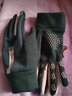 秋冬女士加絨加厚手套保暖翻指漏指觸屏騎行麂皮絨防風(fēng)寒防滑手套 女士德絨豎標防水指尖開(kāi)口灰色 均碼 曬單實(shí)拍圖