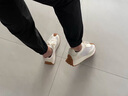 莎萊茜（SALAXI）2025新款真皮德訓鞋男士小香風(fēng)編織厚底增高輕便情侶休閑阿甘鞋女 米白色 41 【男款】 曬單實(shí)拍圖